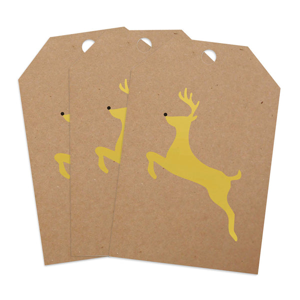 Foil Stamped Gift Tags -  Brown Kraft 20 pt Chipboard