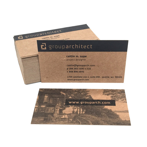 Recycled Business Cards - Recycled Brown Kraft
