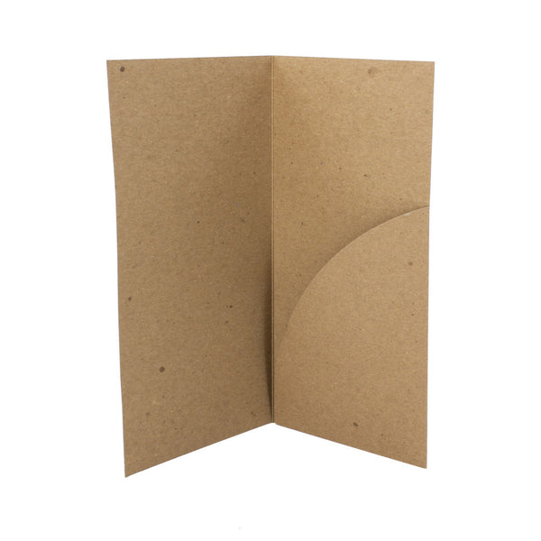 Small Pocket Folders - RePocket - Brown Kraft, 20 pt chipboard