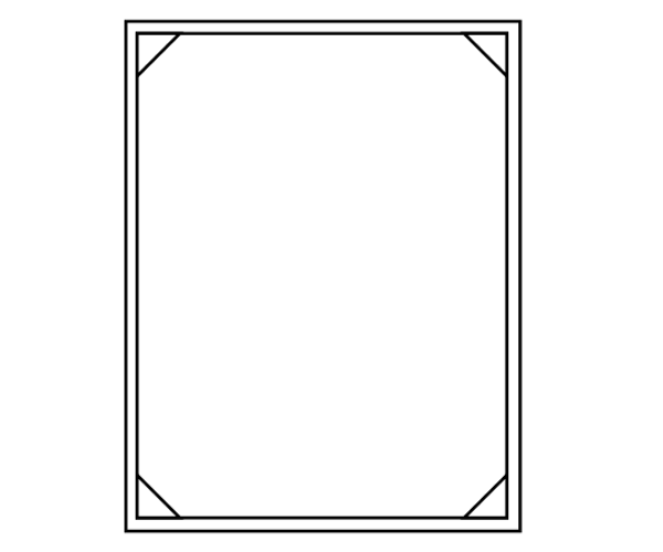 One Pocket Menu Cover - 100 pt Chipboard Construction