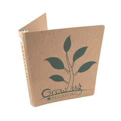 Custom Printed 1/2" ReBinder Select Recycled Binders - Natural Brown Kraft
