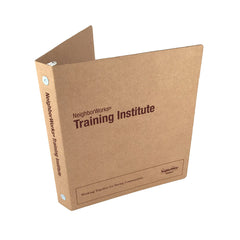Custom Printed 1" ReBinder Original Recycled Binders - Natural Brown Kraft