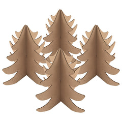 12" Recycled Brown Cardboard Trees - (4 pack) - Guided
 - 1