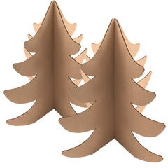 18" Recycled Brown Cardboard Trees - (2 pack) - Guided
 - 1