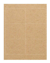 Brown Kraft Labels (4" x 3") - 6 labels per sheet