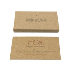 Recycled Business Cards - Low Contrast Print