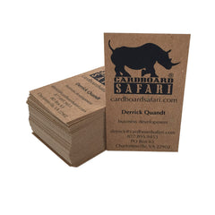 Recycled Business Cards for Cardboard Safari