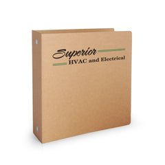 Custom Printed 1" ReBinder Original Recycled Binders - Recycled Corrugated Binder