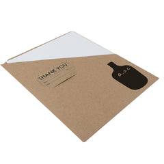 Custom Slash Pocket Folders -  Brown Kraft, Black Ink