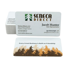 Rounded Corner Business Cards - Natural White - Two Sided