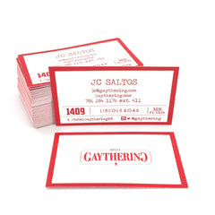 Letterpress Business Cards Natural White Stock