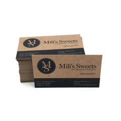 Recycled Business Cards - Mili's Sweets