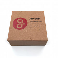 3.5" Square Recycled Business Cards Brown Kraft