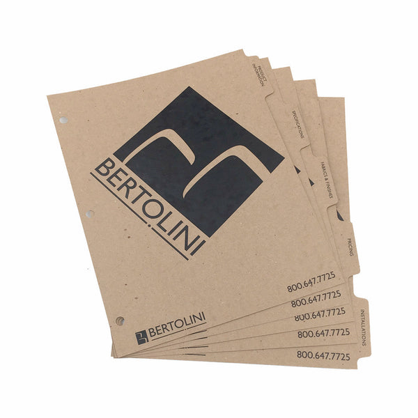 Custom Printed Binder Dividers - ReTab 5-Tab - Digital Print