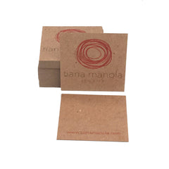 2.5" Square Recycled Business Cards Light Text