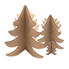 6" Recycled Brown Cardboard Trees - (6 pack) - Guided
 - 3