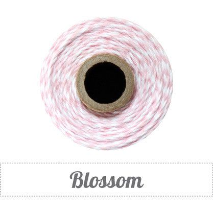 Bakers Twine - Twisted Blossom Pink and White Twine Spool - Pink and White