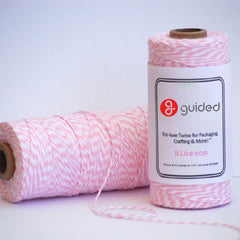 Bakers Twine - Twisted Blossom Pink and White Twine Spool - Perfect for those Baby Shower details