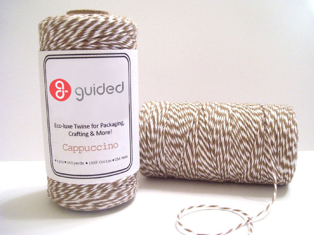 Bakers Twine - Twisted Cappuccino Brown and White Twine Spool