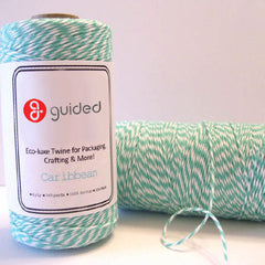 Bakers Twine - Twisted Caribbean Blue and White Twine - Perfect for your beach vacation scrapbook