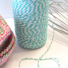 Bakers Twine - Twisted Caribbean Blue and White Twine - Pair with our other beautiful colors