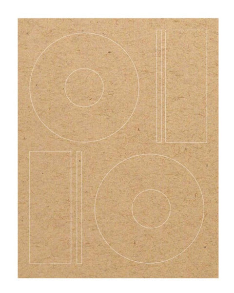 CD Labels - Brown Kraft - Die cut labels