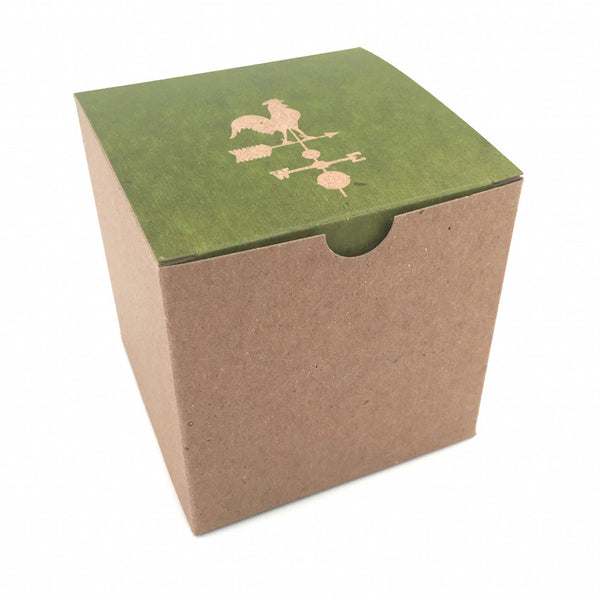 Custom Printed Recycled Gift Boxes 4x4x4 - Brown Kraft