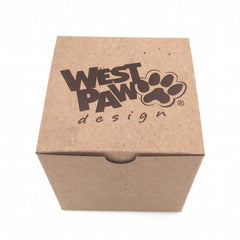 Custom Printed Recycled Gift Boxes 4x4x2 - West Paw, Brown Ink