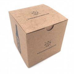 Custom Printed Recycled Gift Boxes 3x3x3 - Brown Kraft