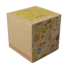 Custom Printed Recycled Gift Boxes 4x4x4 - Whimsical Full Print Box