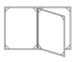 Four Pocket Menu Cover (Book Style) - Four Pocket Menu