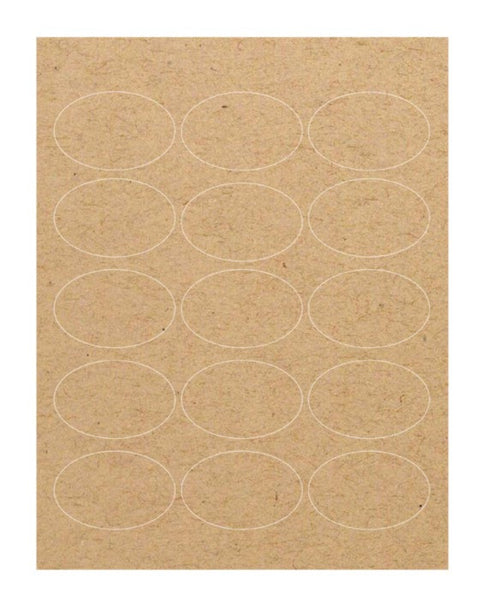 Kraft Labels - Brown Oval (2.5