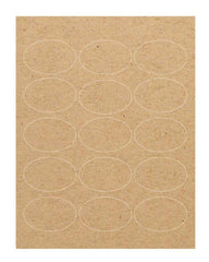 Kraft Labels - Brown Oval (2.5" x 1.75") - Guided
 - 1