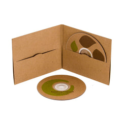 CD Labels - Brown Kraft - Customize with our templates and your printer