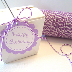 Bakers Twine - Twisted Lilac Purple and White Twine Spool - Perfect partner for your gift tags