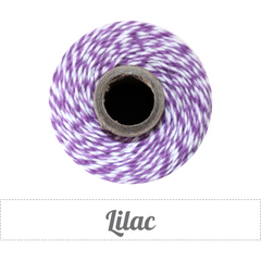 Bakers Twine - Twisted Lilac Purple and White Twine Spool - Finishing touch to your homemade gifts