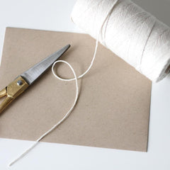 Bakers Twine - Solid Natural White Twine Spool - Looks great on our Brown Kraft products