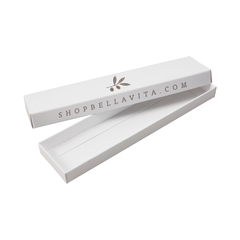 Printed Two Piece Presentation Boxes Necklace Boxes - White