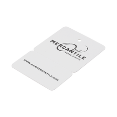 Custom Perforated Price Tags - Natural White