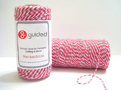 Bakers Twine - Twisted Maraschino Red and White Twine Spool - Beautiful on your Holiday presents