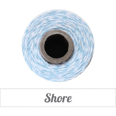 Bakers Twine - Twisted Shore Light Blue and White Twine Spool - Soft Blue and White