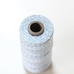 Bakers Twine - Twisted Shore Light Blue and White Twine Spool - 240 Yards of pretty