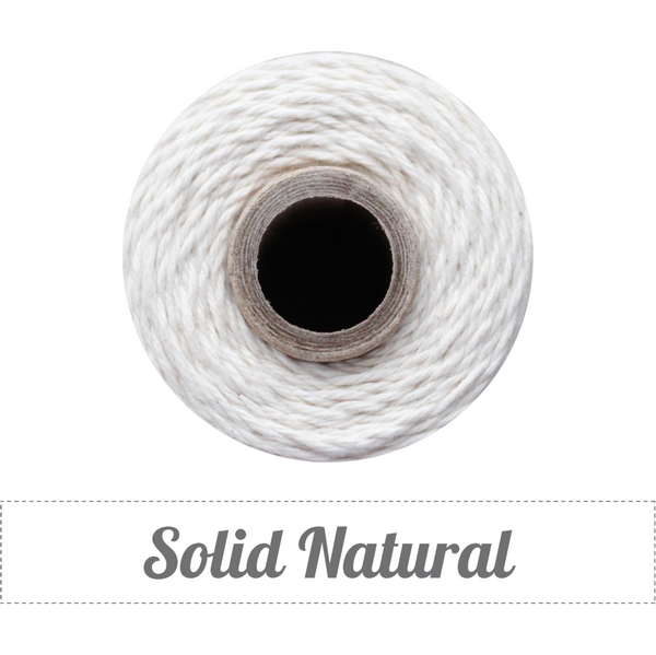 Bakers Twine - Solid Natural White Twine Spool - Classic White