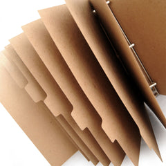 Custom Printed Binder Dividers - ReTab 8-Tab - 13pt Natural recycled chipboard