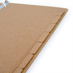 Custom Printed Binder Dividers - ReTab 8-Tab - Brown Kraft