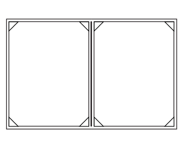 Two Pocket Menu Cover - Two Sided Menu 